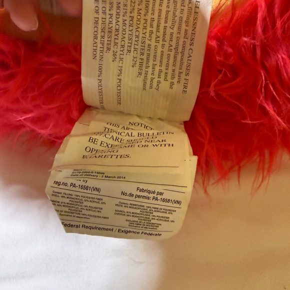 Disney Store Sesame Street Muppets Animal Monster Stuffed Plush Pillow Rare - Picture 5 of 5